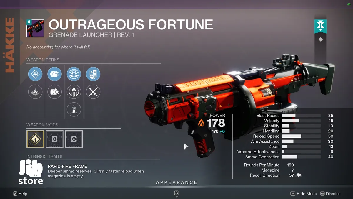 راز محبوبیت Outrageous Fortune در Destiny 2