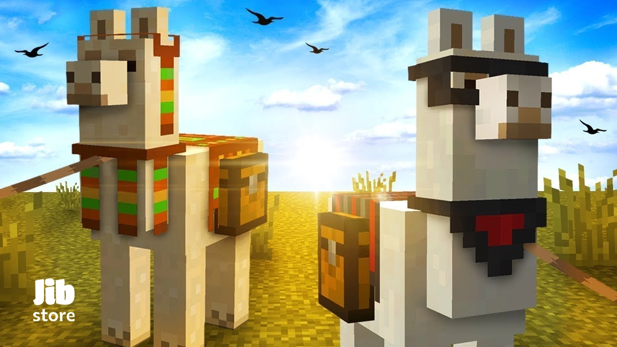 Taming Llama in minecraft😆رام کردن لاما در ماینکرافت